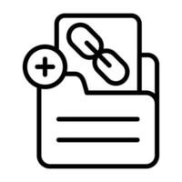 Document Insert Link Vector Icon
