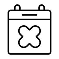 Calendar Xmark Vector Icon