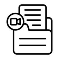 Document Insert Video Vector Icon