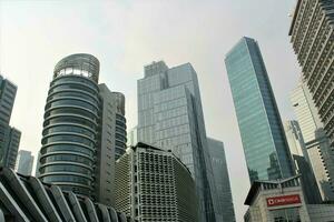 Jakarta, Indonesia-18 June 2023 view of sudirman street photo