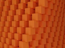 3d cube abstract diagonal pattern geometry background wallpaper with monochromatic orange color photo