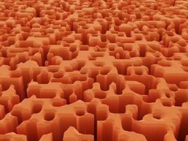 3d tridimensional dynamic abstract geometry background wallpaper with orange color photo