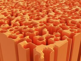 3d tridimensional dynamic diagonal abstract geometry background wallpaper with orange color photo