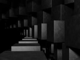 3d elegant dark cube diagonal pattern geometry background wallpaper with gloomy tone with gloomy tone photo