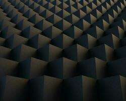 3d render dark black diagonal box pattern background wallpaper with light effect photo