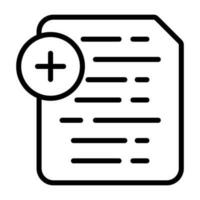 Document Insert Icon Vector Icon