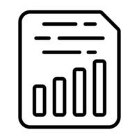 Document Insert Chart Vector Icon