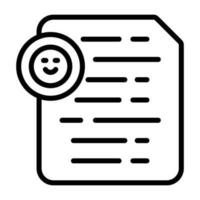 Document Insert Emoji Vector Icon