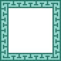 Green tile frame, Mosaic tile frame, Tile frame, Seamless pattern, Mosaic seamless pattern, Mosaic tiles texture or background. Bathroom wall tiles, floor tiles with beautiful pattern vector