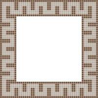 Brown tile frame, Mosaic tile frame, Tile frame, Seamless pattern, Mosaic seamless pattern, Mosaic tiles texture or background. Bathroom wall tiles, floor tiles with beautiful pattern vector