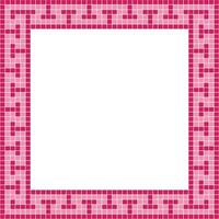 Pink tile frame, Mosaic tile frame, Tile frame, Seamless pattern, Mosaic seamless pattern, Mosaic tiles texture or background. Bathroom wall tiles, floor tiles with beautiful pattern vector