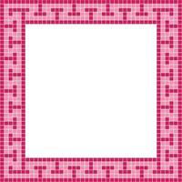 Pink tile frame, Mosaic tile frame, Tile frame, Seamless pattern, Mosaic seamless pattern, Mosaic tiles texture or background. Bathroom wall tiles, floor tiles with beautiful pattern vector