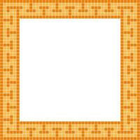 Orange tile frame, Mosaic tile frame, Tile frame, Seamless pattern, Mosaic seamless pattern, Mosaic tiles texture or background. Bathroom wall tiles, floor tiles with beautiful pattern vector
