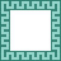 Green tile frame, Mosaic tile frame, Tile frame, Seamless pattern, Mosaic seamless pattern, Mosaic tiles texture or background. Bathroom wall tiles, floor tiles with beautiful pattern vector