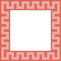 Red tile frame, Mosaic tile frame, Tile frame, Seamless pattern, Mosaic seamless pattern, Mosaic tiles texture or background. Bathroom wall tiles, floor tiles with beautiful pattern vector