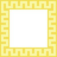 Yellow tile frame, Mosaic tile frame, Tile frame, Seamless pattern, Mosaic seamless pattern, Mosaic tiles texture or background. Bathroom wall tiles, floor tiles with beautiful pattern vector