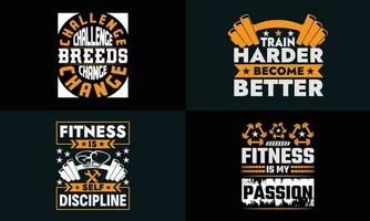 best typography t shirt design for gym and fitness inspiration and motivation vector