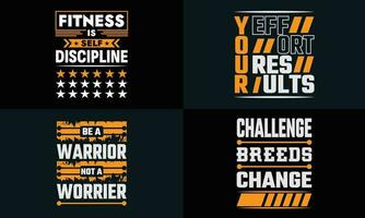 best typography t shirt design for gym and fitness inspiration and motivation vector