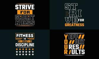 best typography t shirt design for gym and fitness inspiration and motivation vector