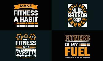 best typography t shirt design for gym and fitness inspiration and motivation vector