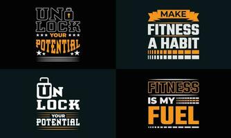 best typography t shirt design for gym and fitness inspiration and motivation vector