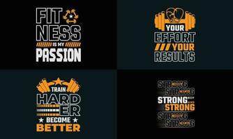 best typography t shirt design for gym and fitness inspiration and motivation vector