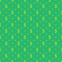Seamless pattern with dollar sign. Endless vector background. Stock vector illustration.