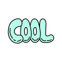 Cool lettering doodle vector