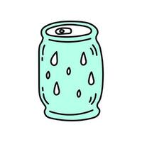 Carbonated drink with condensate doodle vector