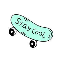 Doodle skateboard vector illustration