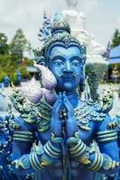 Rong Sua Ten temple or Blue temple in Chiang Rai Province, Thailand photo