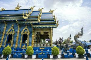 Rong Sua Ten temple or Blue temple in Chiang Rai Province, Thailand photo