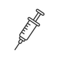 syringe icon vector black white color with line style