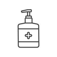 hand sanitizer line icon vector black and white color