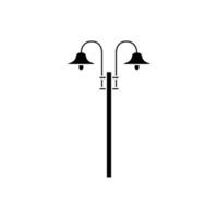 Street light vector icon. Street lighting illustration sign. Flashlight symbol. lamp logo.