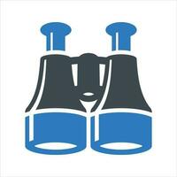 Binocular icon. Vector and glyph