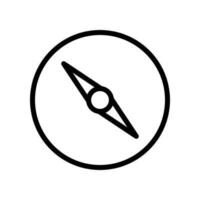 Compass icon in line style design isolated on white background. Editable stroke. vector