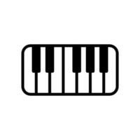 Piano keyboard icon in line style design isolated on white background. Editable stroke. vector