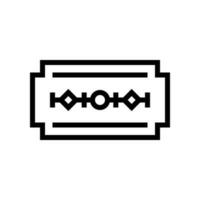 Razor blade icon in line style design isolated on white background. Editable stroke. vector