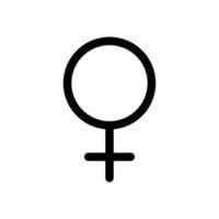 hembra género símbolo icono en línea estilo diseño aislado en blanco antecedentes. editable ataque. vector