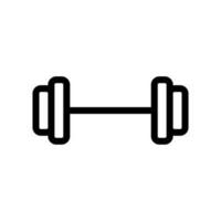 Dumbbell icon in line style design isolated on white background. Editable stroke. vector