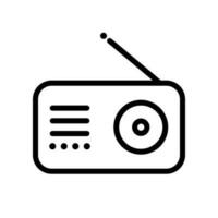 radio icono en línea estilo diseño aislado en blanco antecedentes. editable ataque. vector