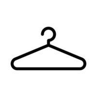 Hanger icon in line style design isolated on white background. Editable stroke. vector