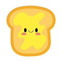cute bread jam vector