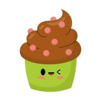 cute cupcake vector