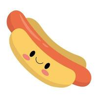 cute hotdog vector