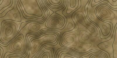 Old topographical map. Abstract topographic map in brown colors. Geographic background with isolines lines and a grid. Elevation graphic contour height lines. Vector Illustration.