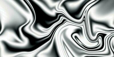 Silver chrome metal texture with waves. Liquid silver metallic silk wavy design. Abstract geometric metallic elegant backdrop. The modern texture of shiny grey liquid with reflections. vector