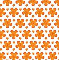 orange Flower pattern background vector