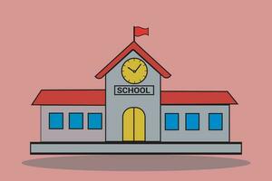 back-school building  vector free download